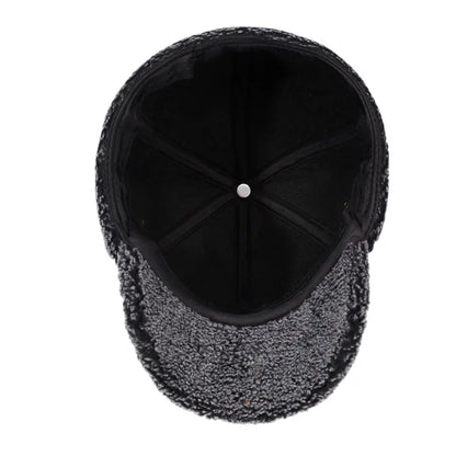 Autumn and Winter New Warm Lei Feng Hat Men's Father Outdoor Leisure Thickened in The Elderly Fleece Hat Baseball Cap Ear Cap