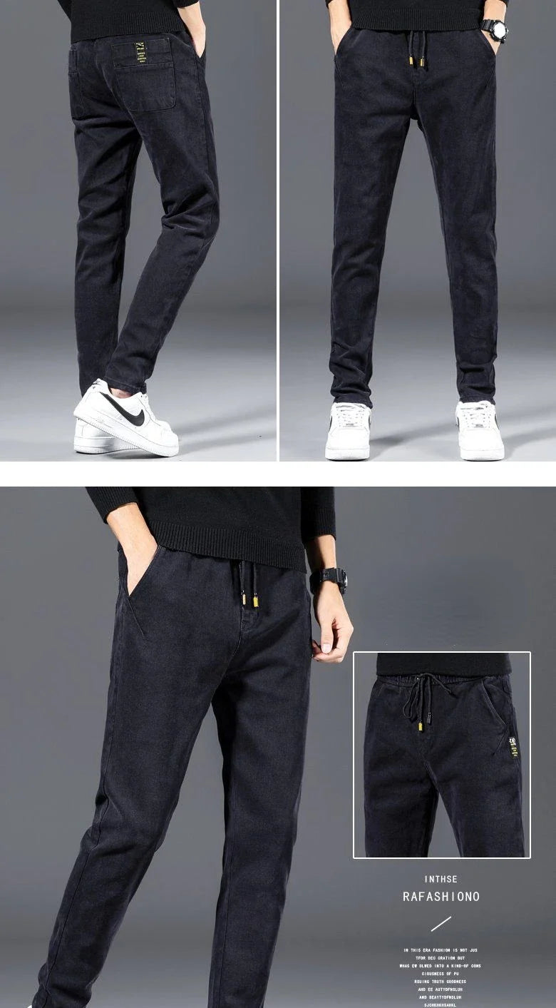 New Man Pants Hip Hop Harem Jeans Men Trousers Loose Joggers Denim Casual Sweatpants Korea Trousers Streetwear Men Clothing