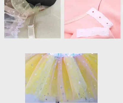 Summer Ballet Skirt Girl Dress Kids Outfit Vestidos Tutu Girls Dresses Dance Costume Baby Clothing Ballerine Children's Day