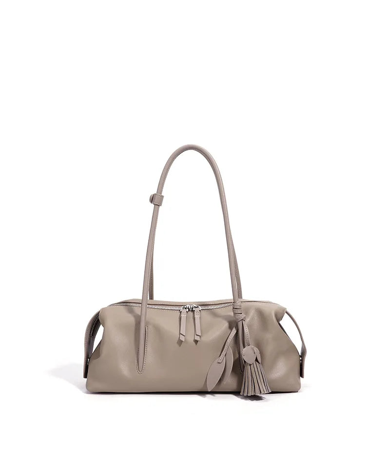 2026New Women's Casual Top Grain Leather Shoulder Bag Large Capacity Soft Pillow Handbag Underarm Tote for Daily Commute