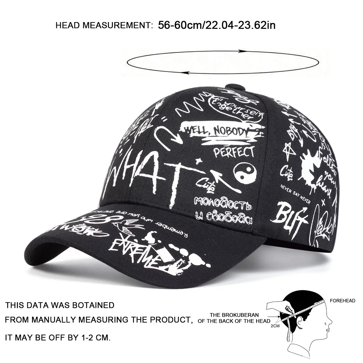 Unisex Letter Printing Snapback Baseball Caps Spring and Autumn Outdoor Adjustable Casual Hats Sunscreen Hat