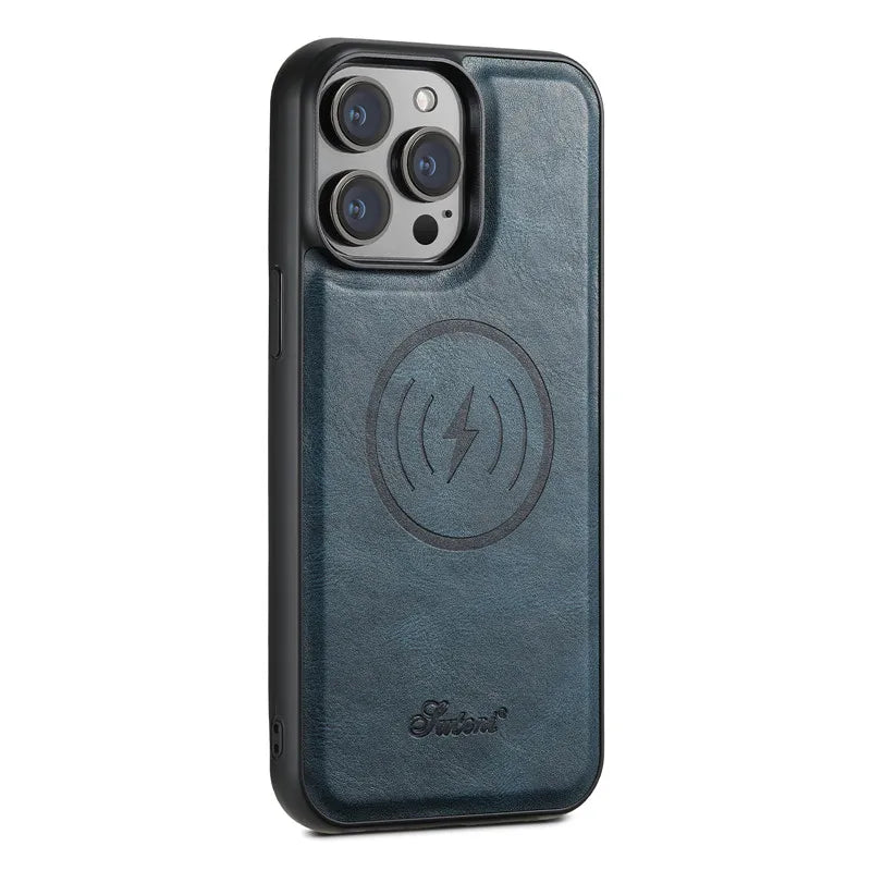 Magsafe Magnetic 2 In 1 Detachable Wallet Leather Case For iPhone 12 13 14 15 16 17 Pro Max Plus 16E 17 Air Holder Cover