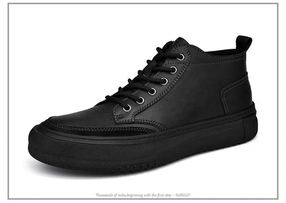 Autumn Winter New Luxury Men's Leather Shoes Comfortable Oxford Fashion Walking Shoes Non-slip Rubber Sole Man Shoes