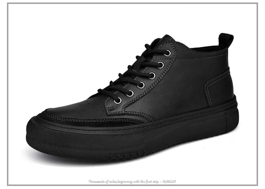 Autumn Winter New Luxury Men's Leather Shoes Comfortable Oxford Fashion Walking Shoes Non-slip Rubber Sole Man Shoes