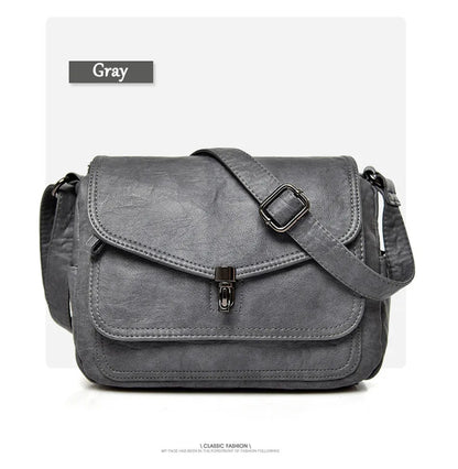 Vintage Soft Leather Femmels' Shoulder Bags Luxury Handbags Women's Packet New Designer Small Crossbody Bag 2024 Sac a Femme