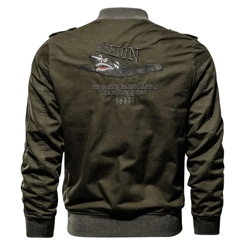 Men's Tactical Motorcycle Riding Jacket Military SWAT Combat Army Pilot Windbreaker Autumn Multi-Pocket Cargo Coat Outdoor Biker