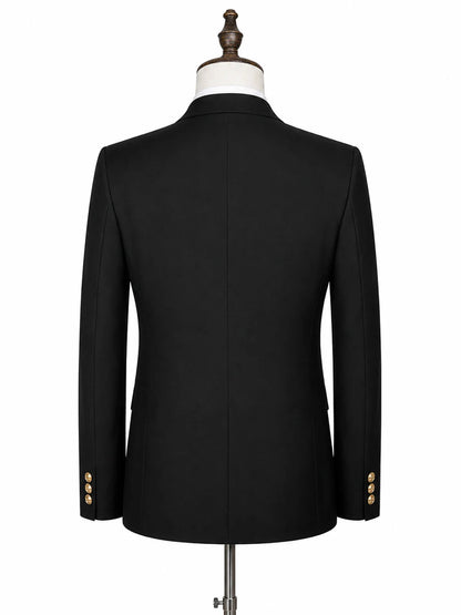 High Quality Men's Suit black Fashionable and Casual Slim Fit Male Groom Wedding Blazers Party Dress Jacket Coat Pants