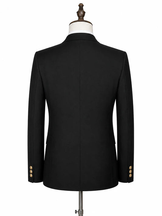 High Quality Men's Suit black Fashionable and Casual Slim Fit Male Groom Wedding Blazers Party Dress Jacket Coat Pants