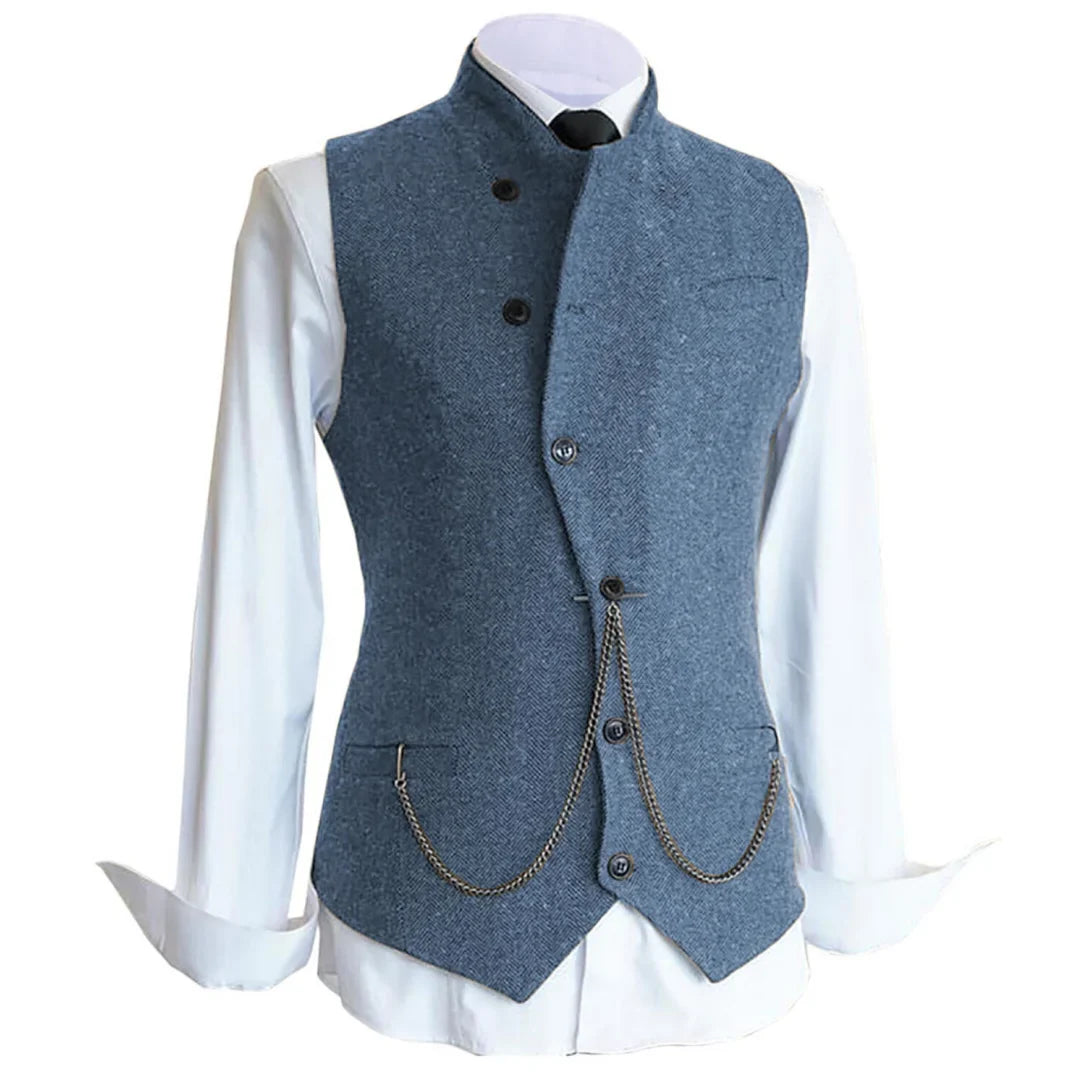 Men Vest Brown Solid Color Single Button Casual Business Waistcoat For Wedding Birthday Party Banquet Prom Set Men Suit Vest