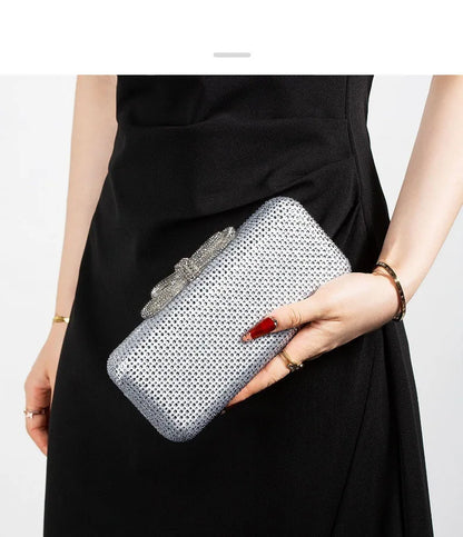 Fashion Clutch Diamond Evening Silk Fabric Crossbody Shoulder Lady Luxury Brands Bags Replicas Exact Square Purses New Handbags