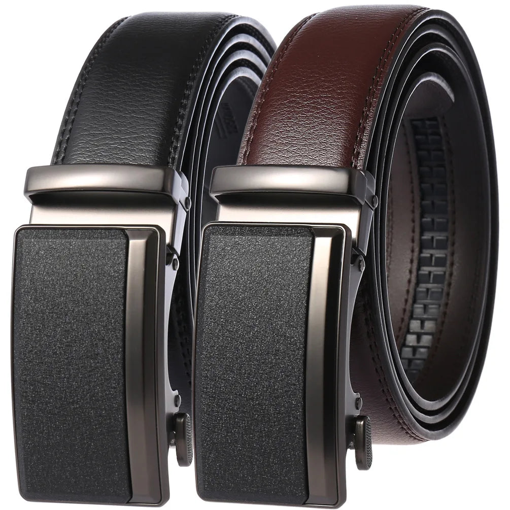 Fashion Designer Men's Belt Genuine Leather Belt Men High Quality Luxury Business Automatic Belt Men