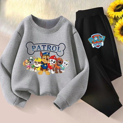 Children's Casual Hoodies Sets Boys and Girls' Pullover Long Pant Two  Piece Suit Kids Breathable Sweatsuit