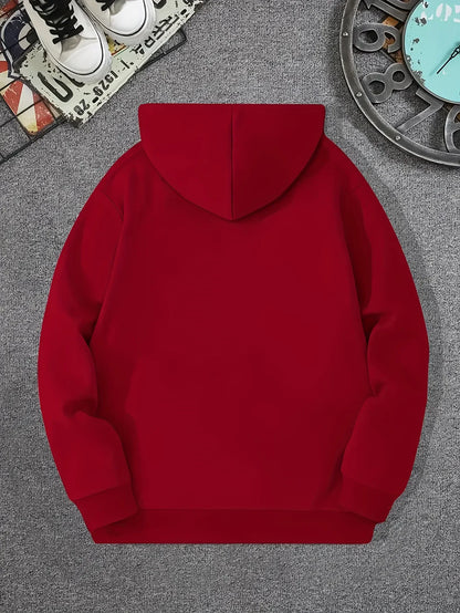 New hot pressed couple's fashionable casual hoodie, pullover round neck hoodie with drawstring
