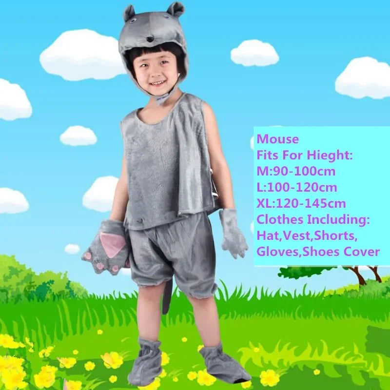 Cute Multiple Animal Costume Children Kids Boys Girls Summer Short Cosplay Costumes  Carnival Party Dress Halloween