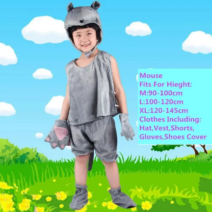 Cute Multiple Animal Costume Children Kids Boys Girls Summer Short Cosplay Costumes  Carnival Party Dress Halloween