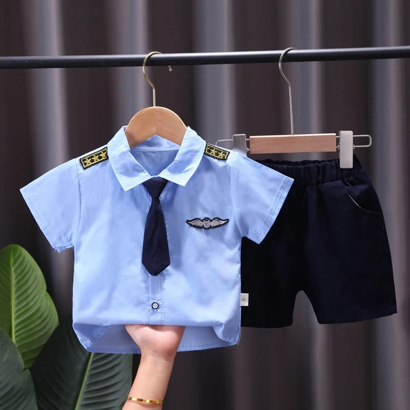 New Summer Baby Clothes Suit Children Boys Fashion Shirt Shorts 2Pcs/Sets Kids Outfits Toddler Casual Costume Infant Tracksuits