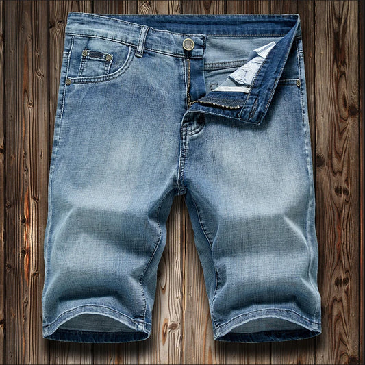 2026 Summer Shorts Jeans Men Denim Pants Stretch Dark Blue Fashion Design Men's Jeans Slim Straight Male Short Jeans Hombre