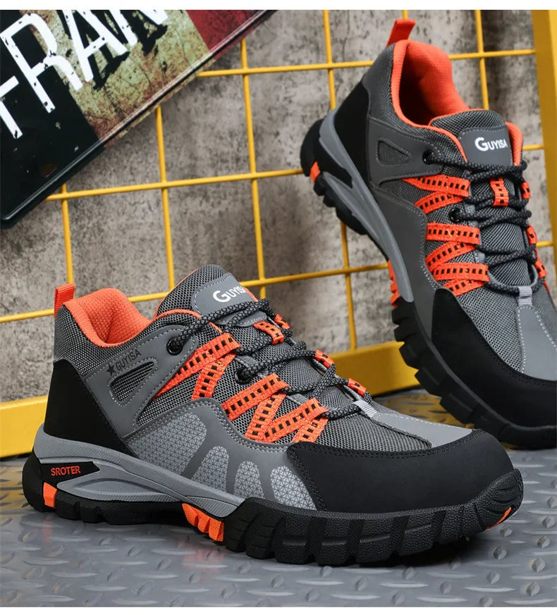 Work shoes with steel toe anti puncture work safety sneakers work man safety shoes anti-slip boots indestructible shoes for men