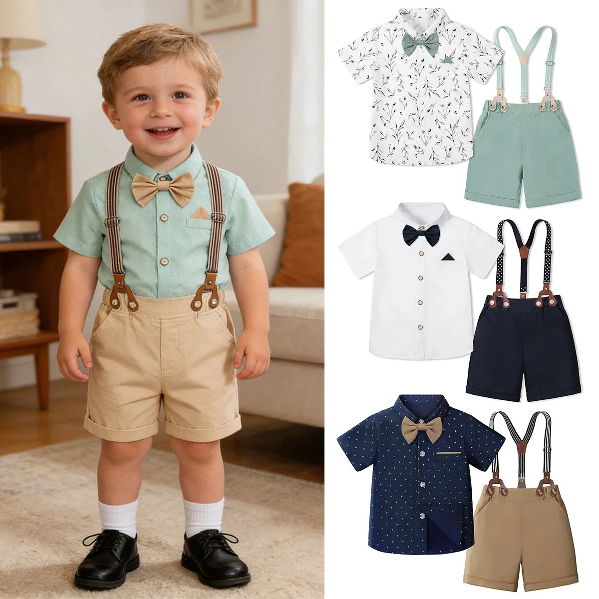 Baby Boy Clothes Toddler Wedding Outfit Kids Formal Birthday Party Suit Set Infant Graduation Piano Performance School Clothes