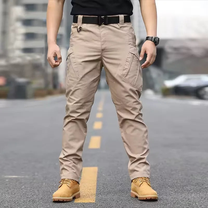New Tactical 2-piece Set Pants Mens Outdoor Work Cargo Trousers Spring Summer Multi-pocket Waterproof Pant Training Hik Overalls