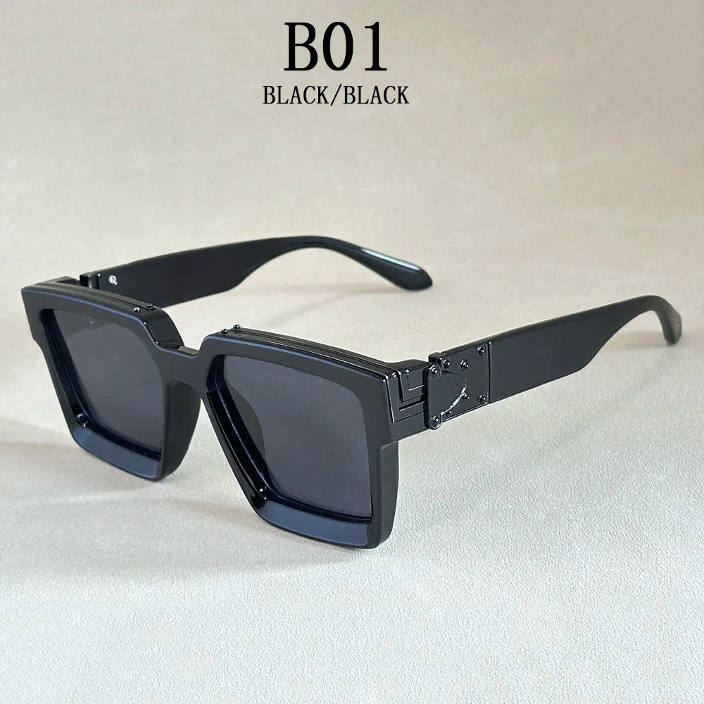Square Sunglass Men Retro Millionaire Sunglasses Women 2025 Trendy Vintage Vacation Fashion Glasses Gafas De Sol Hombre Lunette