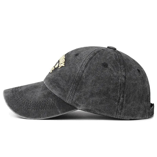 Baseball Cap Korean Washed Cotton Soft Top Hat Four Seasons Men's And Women's Embroidered American Letter Cap