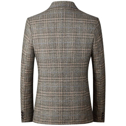 New Men Blazer Slim Fit Plaid Long Sleeve Smart Casual Blazer for Men 2026 Spring and Autumn Wedding Coat for Men Clothes