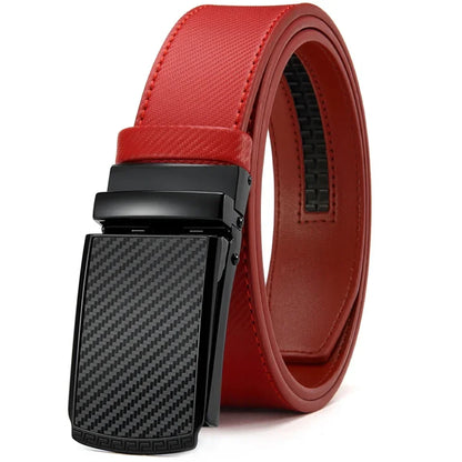 New Mens Belt Automatic Genuine Leather Luxury Belt of Men Male Metal Automatic Buckle Designer High Quality Waist Belt Black