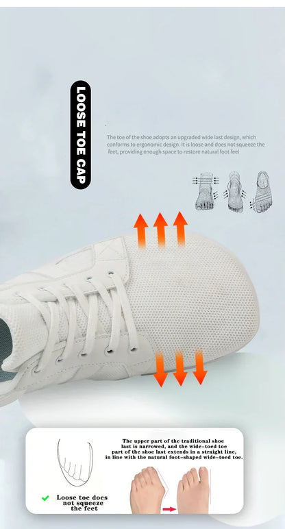 Wide-toed Shoes Men's Fashion Simple Casual Sports Shoes Barefoot Shoes Women's Jogging Shoes Walking Shoes