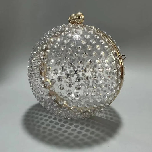 Handbag Ball Acrylic Wedding Banquet Bag Beach Crossbody Shoulder New Vacation Diamond Luxury Women's Elegant Handbags Purses