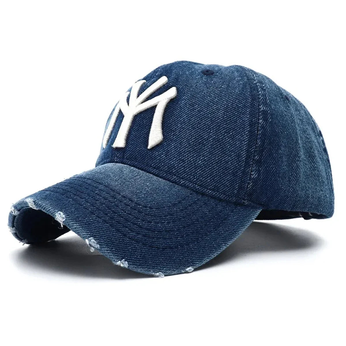 Unisex Letter Embroidery Washed Cowboy Baseball Caps Spring and Autumn Outdoor Adjustable Casual Hats Sunscreen Hat