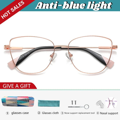 New Myopia Prescription Glasses Hyperopia Reading Glasses Women Anti Blue Light Computer Glasses Optical Eyeglasses Frame