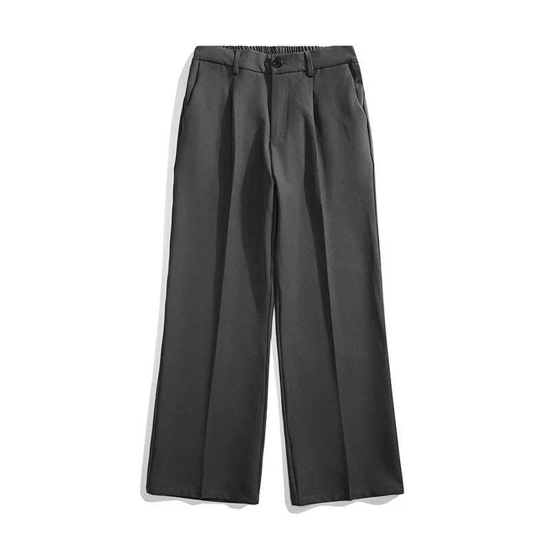 Men's Straight Pants Thin Man Black Comfortable Pant Summer Casual Streetwear Loose Trouser Japanese 5XL Trendy Fashion