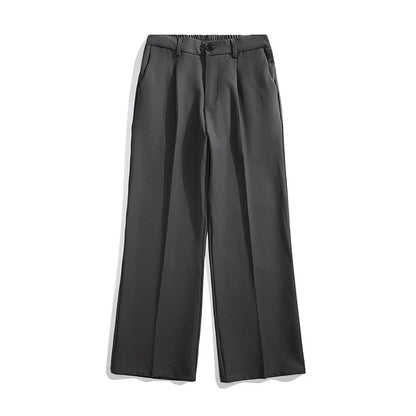 Men's Straight Pants Thin Man Black Comfortable Pant Summer Casual Streetwear Loose Trouser Japanese 5XL Trendy Fashion