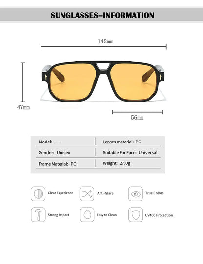 Square Sunglass Men Vintage Fashion Glasses Retro Sunglasses Women Trendy Gafas De Sol Hombre Lunette Soleil Femme Dropshipping