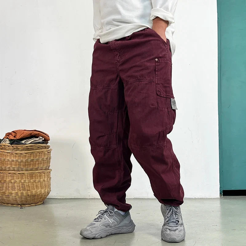 High Quality Cargo Pants Japanese Streetwear Baggy Pants For Men Plus Size Cotton Joggers Harajuku Fashions Casual Trousers