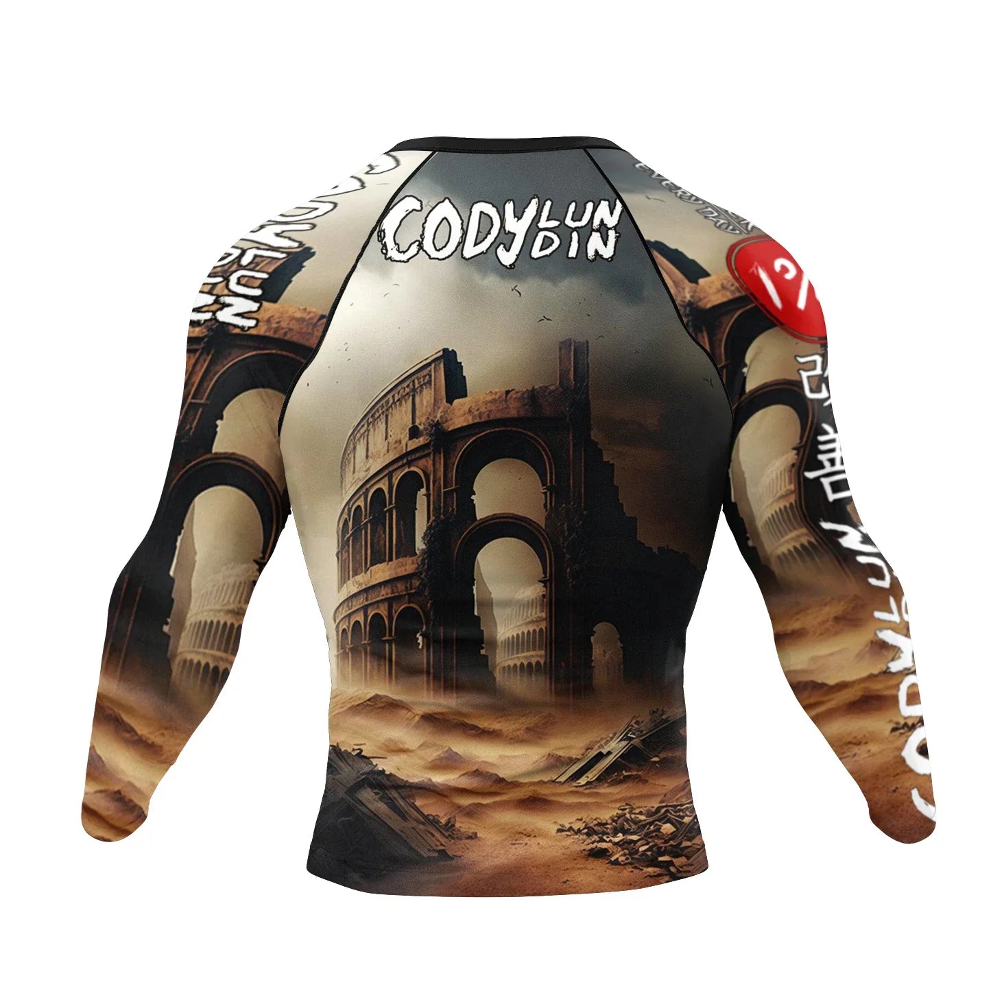 Polyester Sublimation High Elastic Bjj Rash Guard No Gi MMA  Jiu Jitsu Fighting Grappling Compression Shirt OEM Gym Fitness Tops