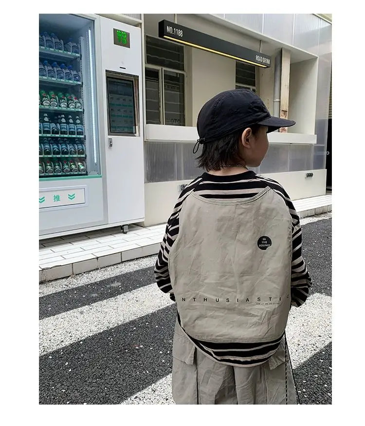 Boys Sets Sweatshirt Pants Two-piece Suits Children's Clothes Spring Autum Korean Fashion Round Neck Pullover Cargo Pants Suits