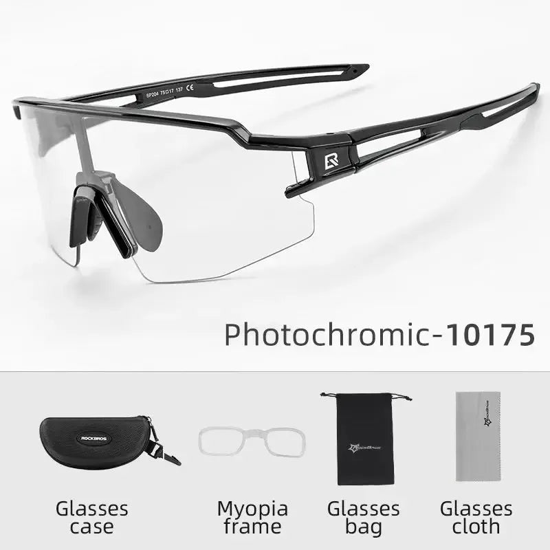 Cycling Glasses Photochromic Glasses Bicycle Glasses Eyewear Goggles Windproof Bicycle Outdoor Sports Sunglasses