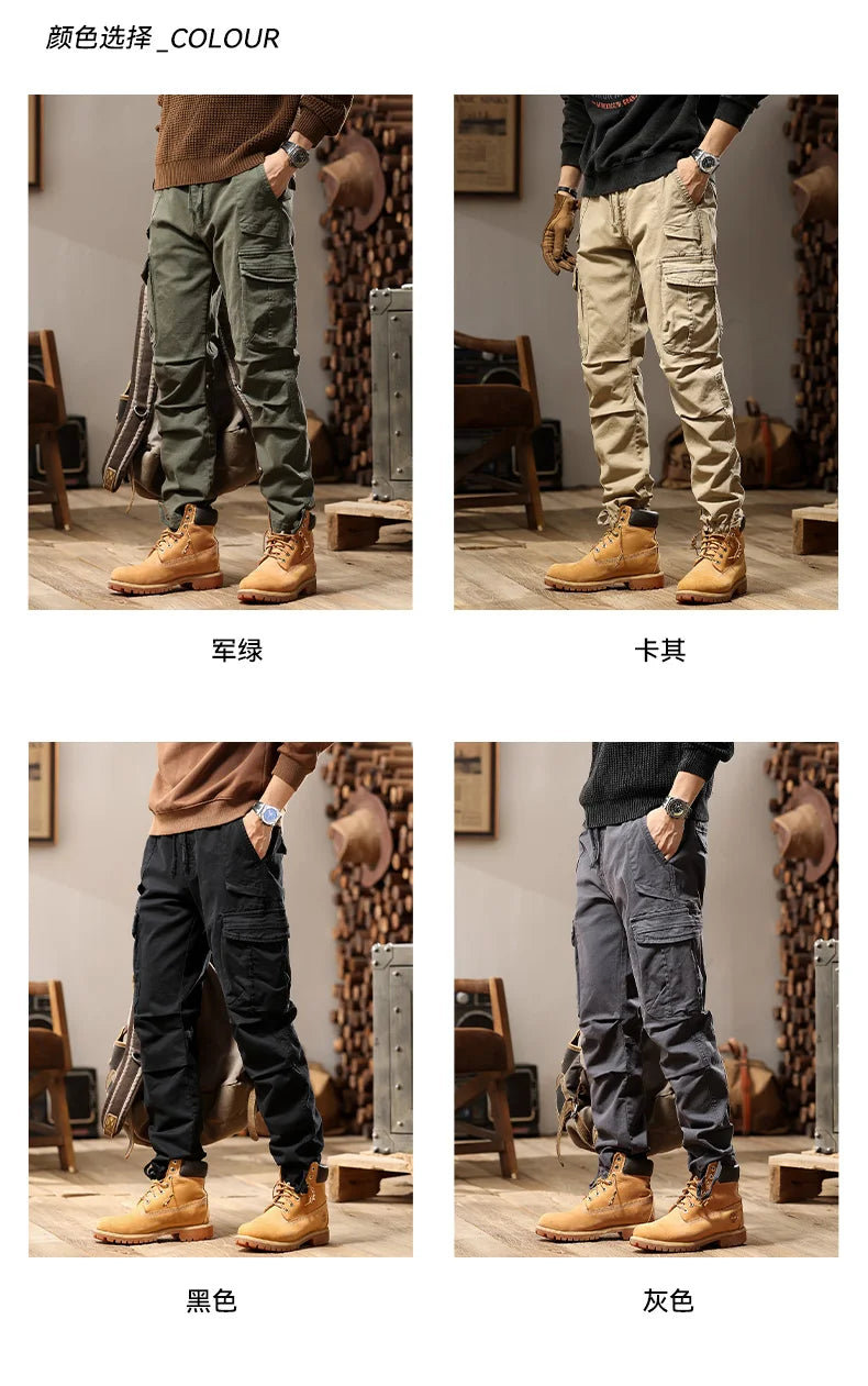 New Men Fashion Military Cargo Army Pants Slim Regualr Straight Fit Cotton Multi Color Camouflage Green Yellow Trousers BL7606