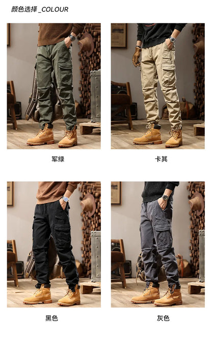 New Men Fashion Military Cargo Army Pants Slim Regualr Straight Fit Cotton Multi Color Camouflage Green Yellow Trousers BL7606