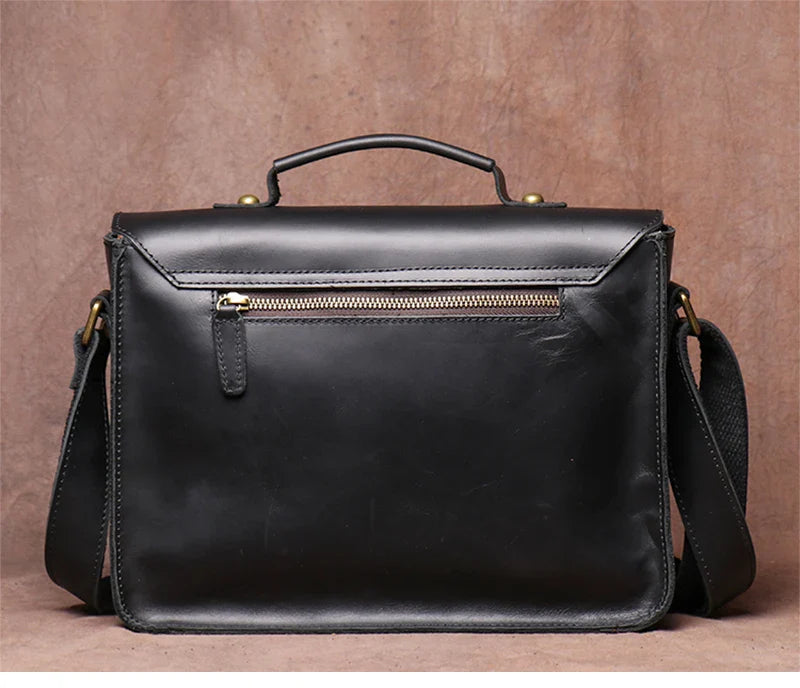 Retro Real Leather Messenger Bags Men and Women Shoulder Bag Natural Cowhide Crossbody Casual Handbag Luxury Cambridge Bags