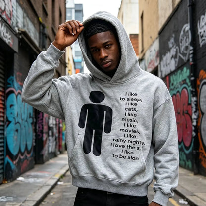 European and American style new hoodie with letter print pullover top, high street punk hip-hop trend, casual commuting Y2k