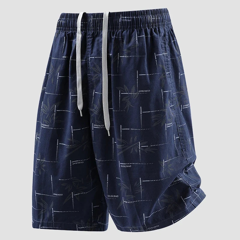 Men's Baggy Shorts Lightweight Cotton Casual Elastic Waist Drawstring Y2K Shorts Loose Fit Travel Beach Running Gym Shorts