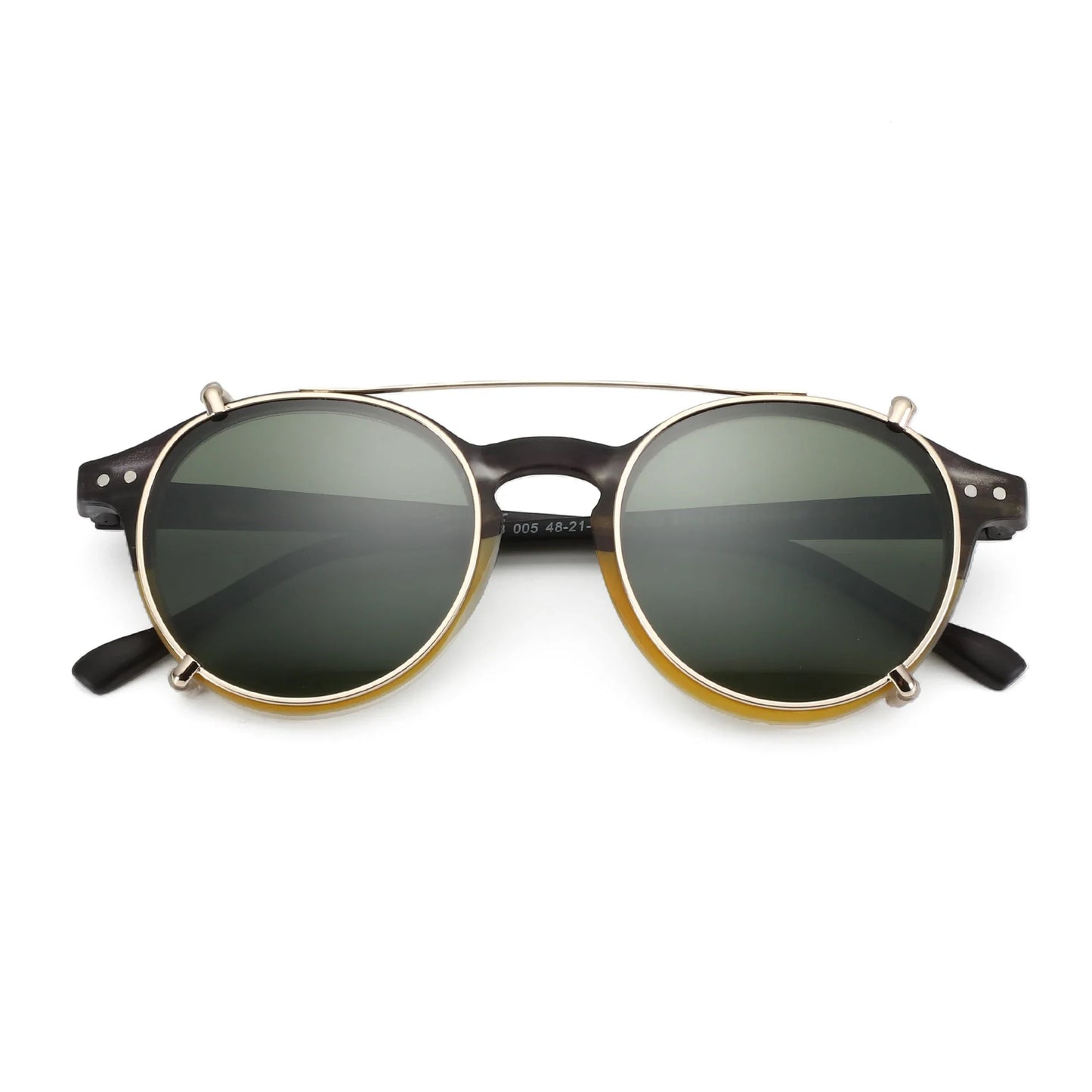 Steampunk Style Clip On Sunglasses for Men Women Anti Blue Light Glasses+Polarized Clip Fashion/Retro Computer Eyewear