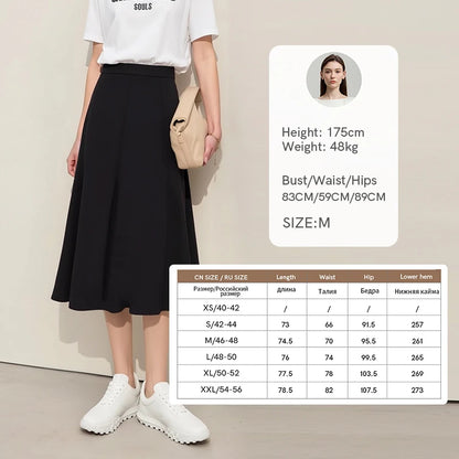 Women's Skirt 2026 Summer New Elegant Office Solid High Waist Mermaid Skirt Casual Loose Versatile Woman Clothes 12622093