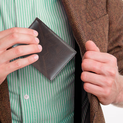 Men's slim wallet credit card ID holder casual men's leather short multi-card wallet business men's wallet