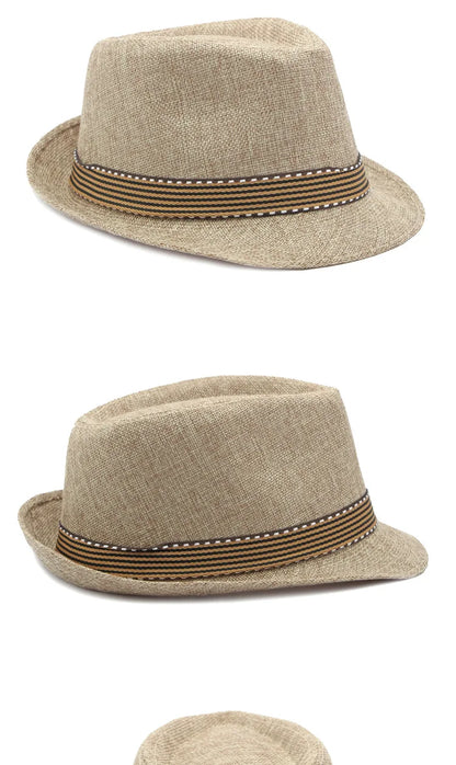 Middle-aged and Elderly MenHats Retro Jazz Hats Fashion Beach Hats Sun Visor Hat Women in Summer.