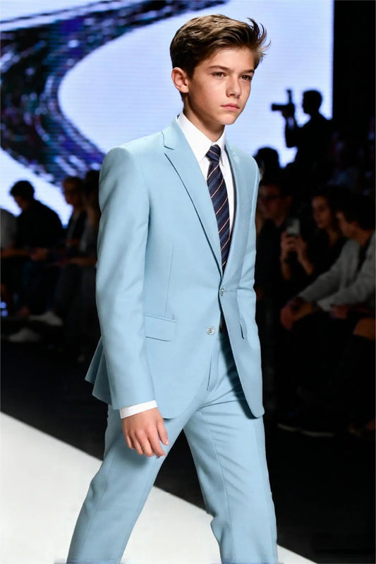Boys Suit 5-piece Jacket Vest Pants Pocket Shirt Tie Random Casual Formal Wedding Teen Suit Dress School Uniform Size 4-16Y