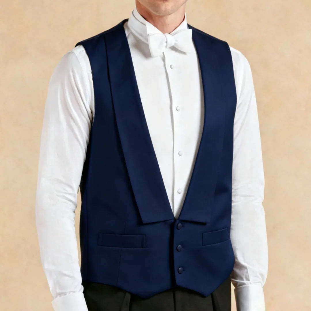 Men Vest White Single Button Solid With Lapel Waistcoat For Wedding Banquet Party Business Work Casual Daily Men Suit Vest